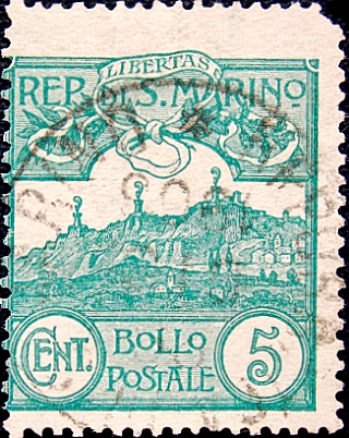 Сан Марино 1903 год . Замки . Каталог 1,50 € .